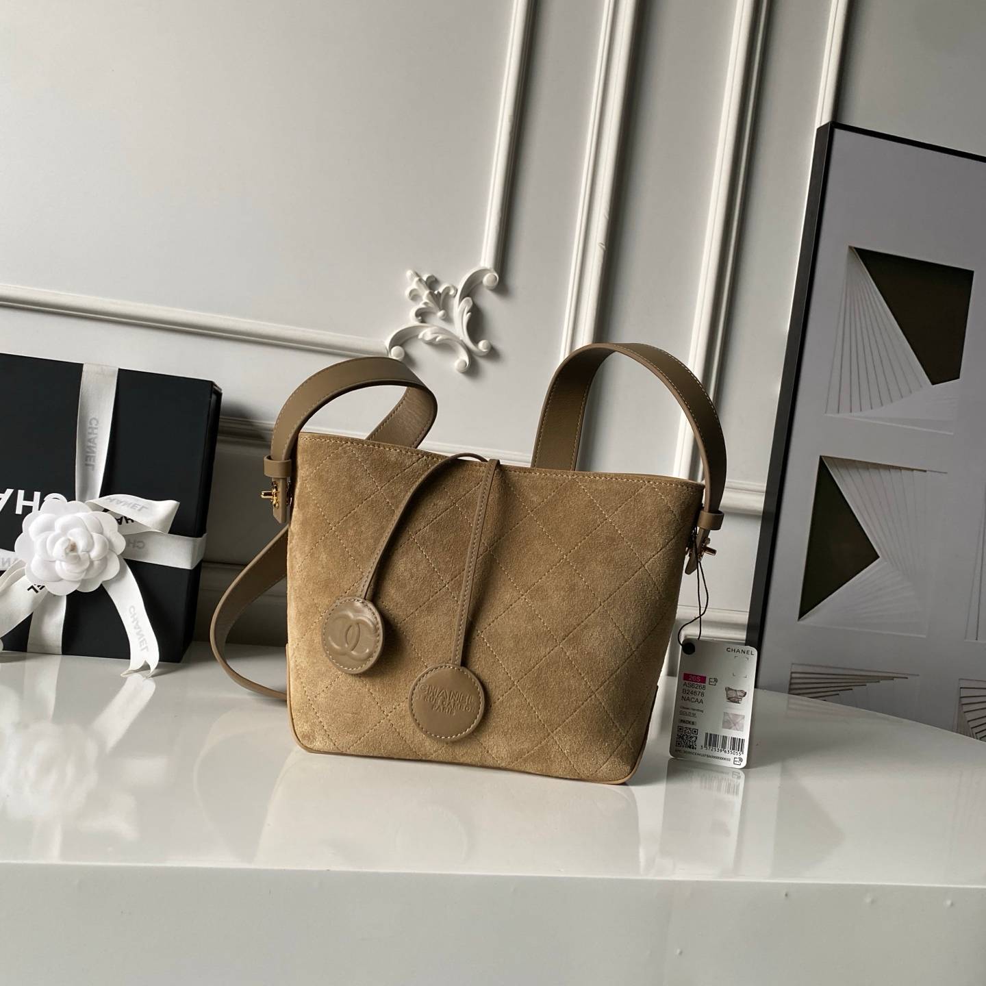 シャネル CHANEL マトラッセ ラムスキン チェーンショルダーバッグ ブラック ゴールド金具 レディース - 画像 10