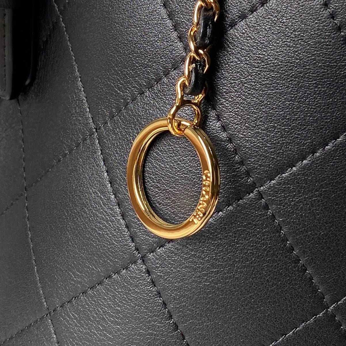 シャネル CHANEL マトラッセ ラムスキン チェーンショルダーバッグ ブラック ゴールド金具 レディース - 画像 20