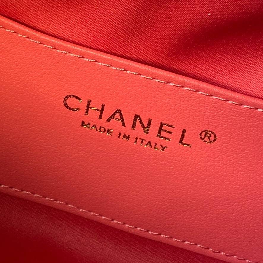 シャネル CHANEL マトラッセ ラムスキン ハンドバッグ ブラック ホワイト ゴールド金具 ファスナー開閉 - 画像 11