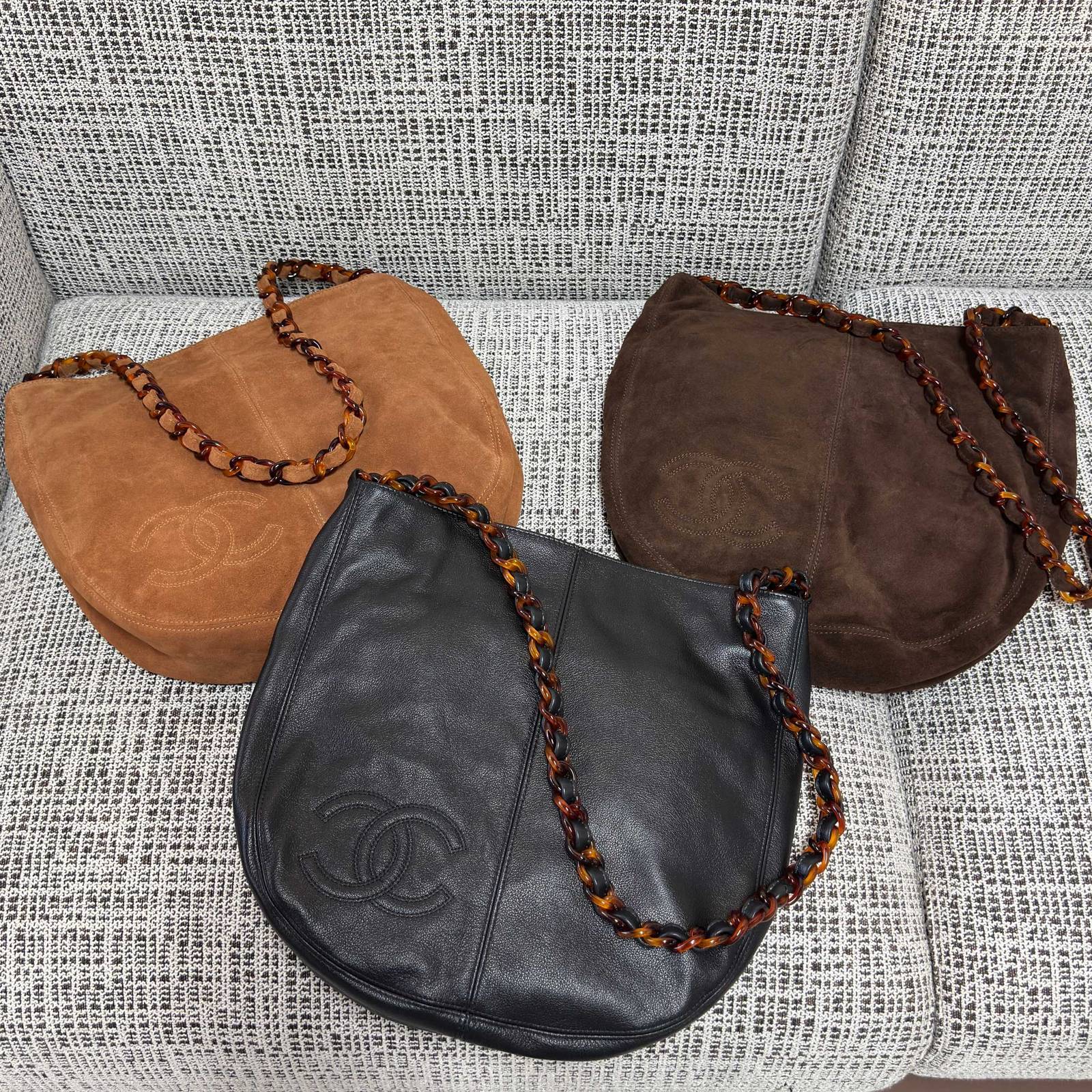 シャネル CHANEL マトラッセ ラムスキン チェーンショルダーバッグ ブラック ベージュ ブラウン ヴィンテージ ゴ