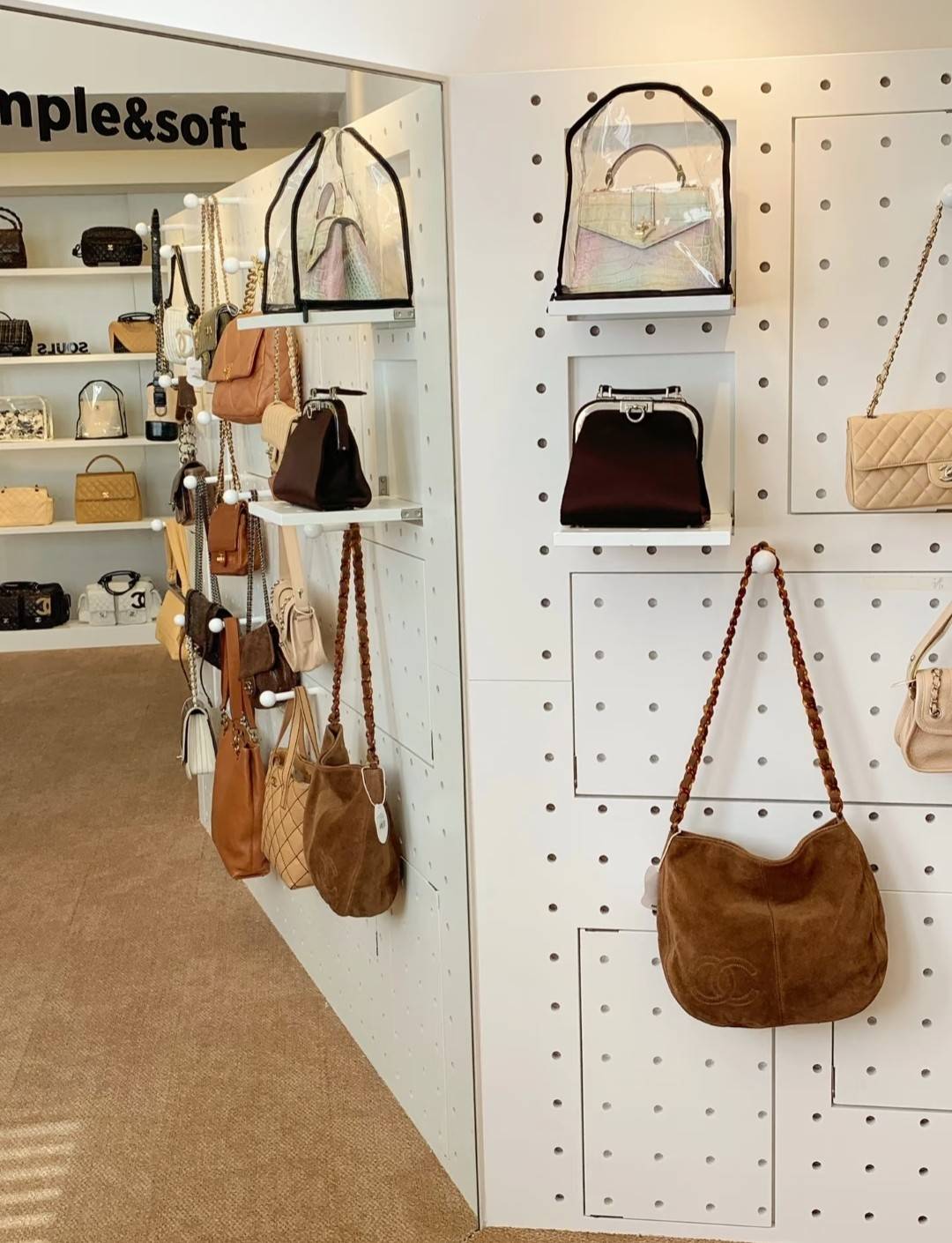 シャネル CHANEL マトラッセ ラムスキン チェーンショルダーバッグ ブラック ベージュ ブラウン ヴィンテージ ゴ - 画像 11