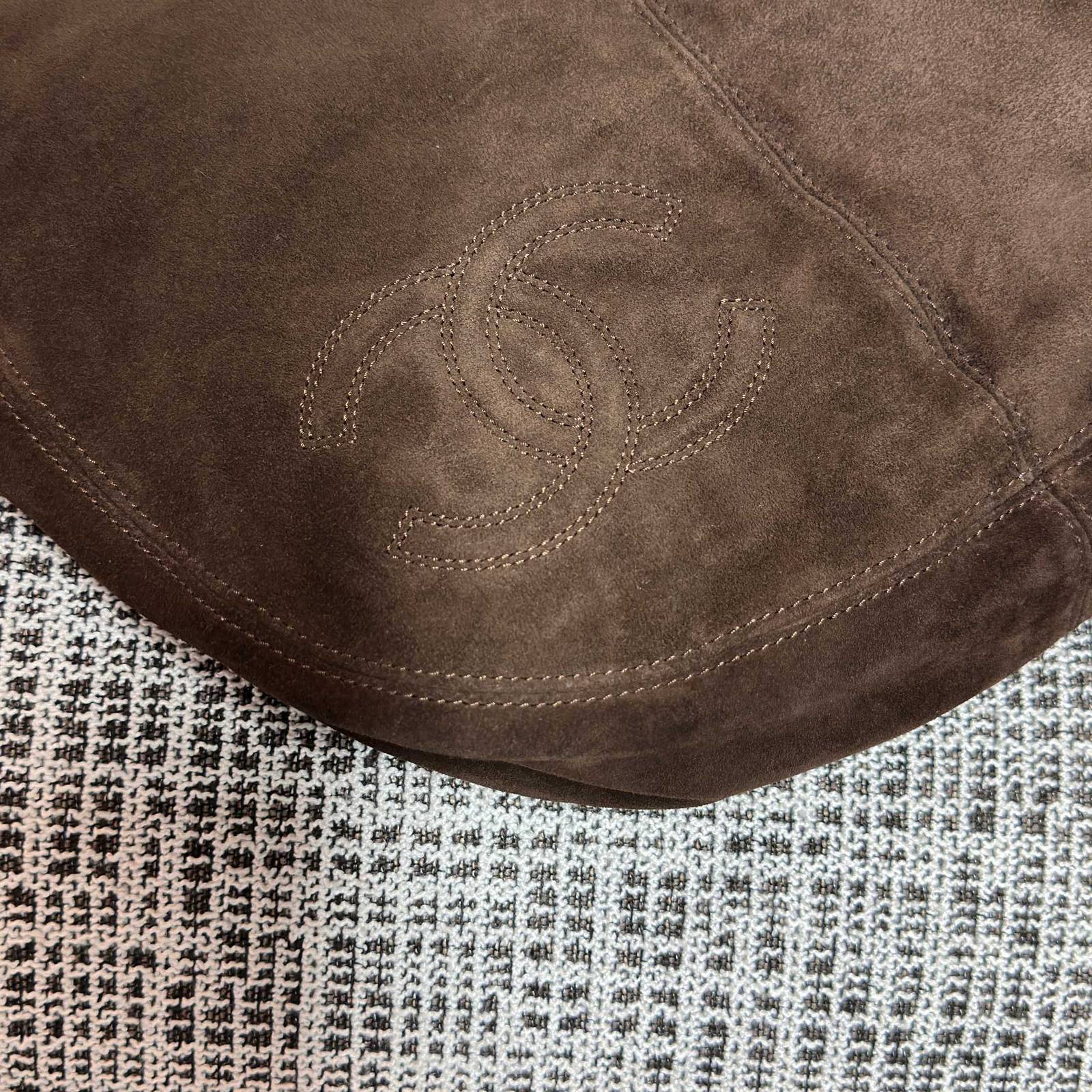 シャネル CHANEL マトラッセ ラムスキン チェーンショルダーバッグ ブラック ベージュ ブラウン ヴィンテージ ゴ - 画像 18