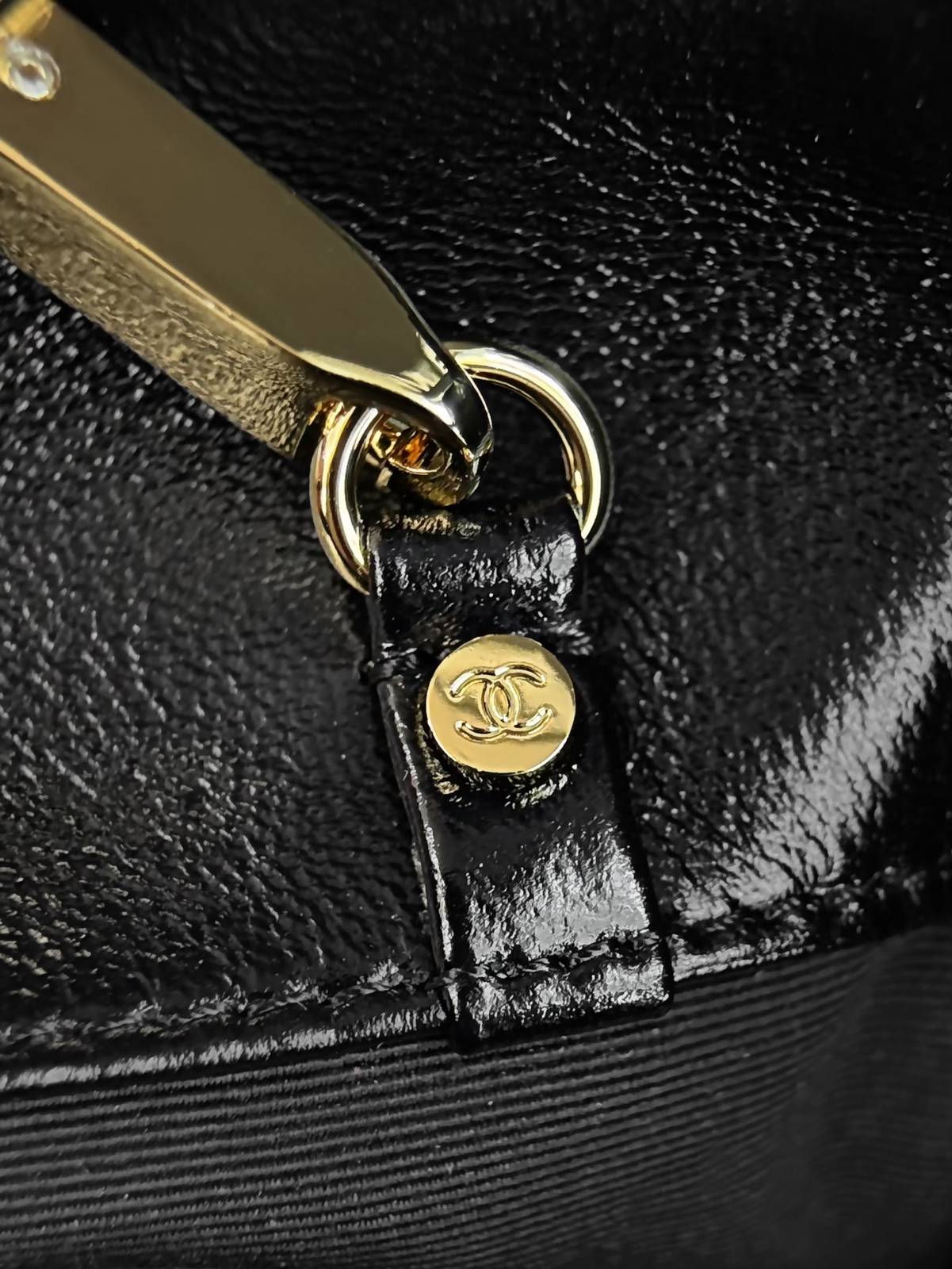 シャネル CHANEL マトラッセ ラムスキン フラップバッグ ゴールド金具 レザー編み込みチェーン ショルダーバッグ - 画像 5