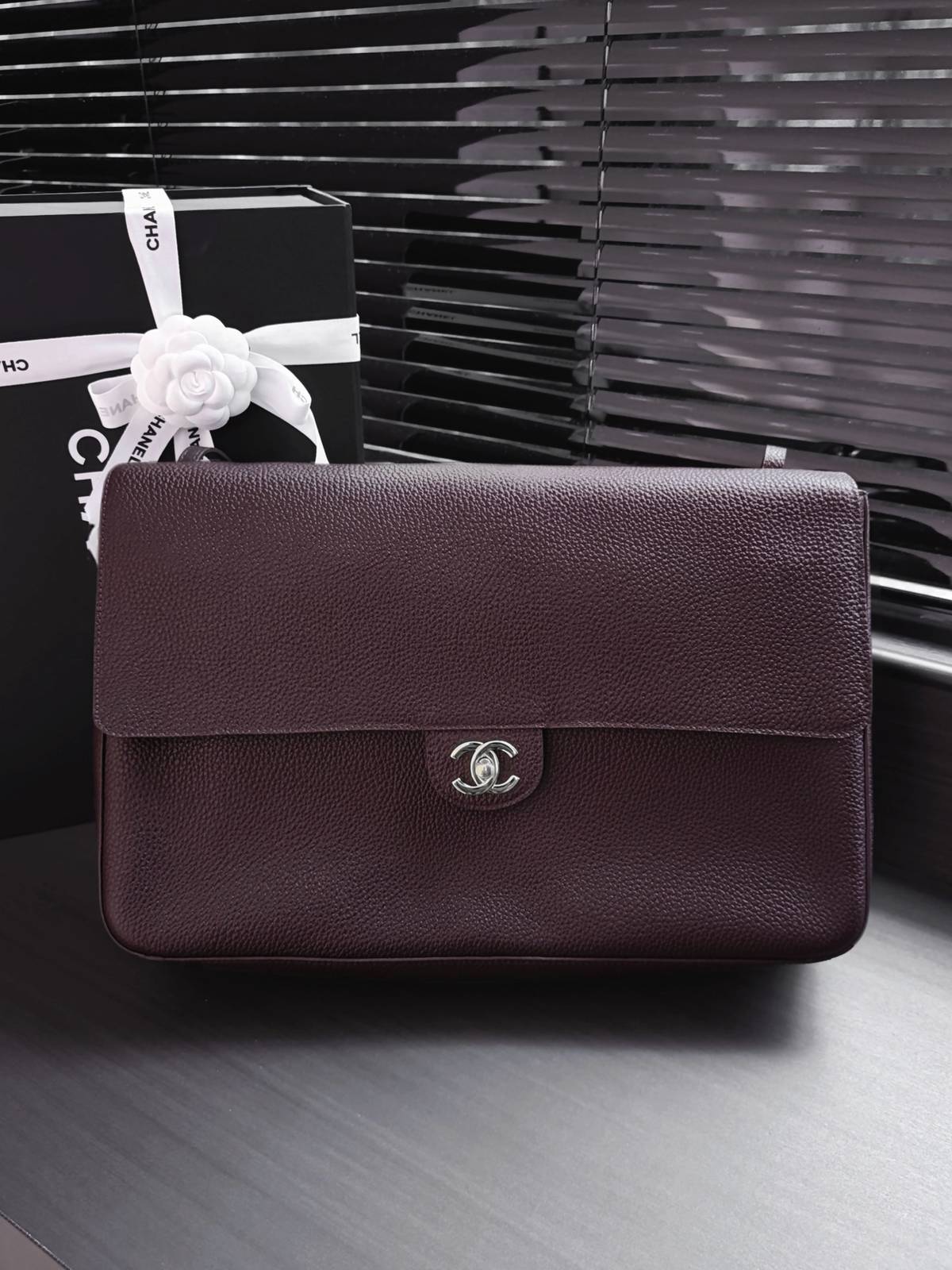 シャネル CHANEL マトラッセ キャビアスキン チェーンショルダーバッグ ゴールド金具 レディース ボルドー - 画像 10