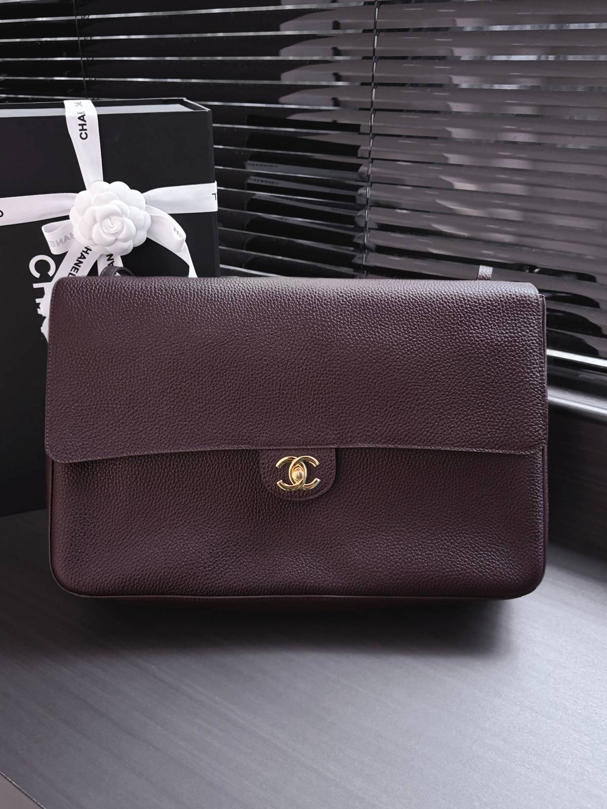 シャネル CHANEL マトラッセ キャビアスキン チェーンショルダーバッグ ゴールド金具 レディース ボルドー - 画像 19