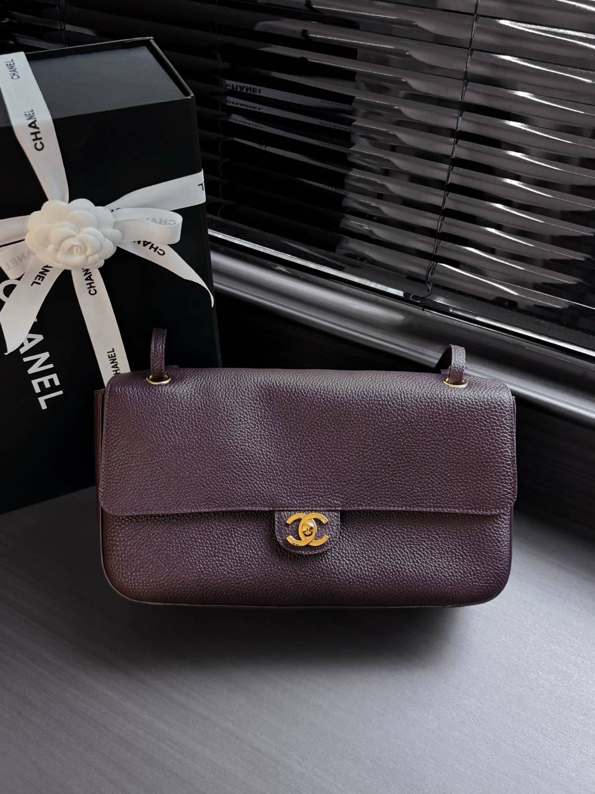 シャネル CHANEL マトラッセ キャビアスキン チェーンショルダーバッグ レディース ブラック ゴールド金具 - 画像 19