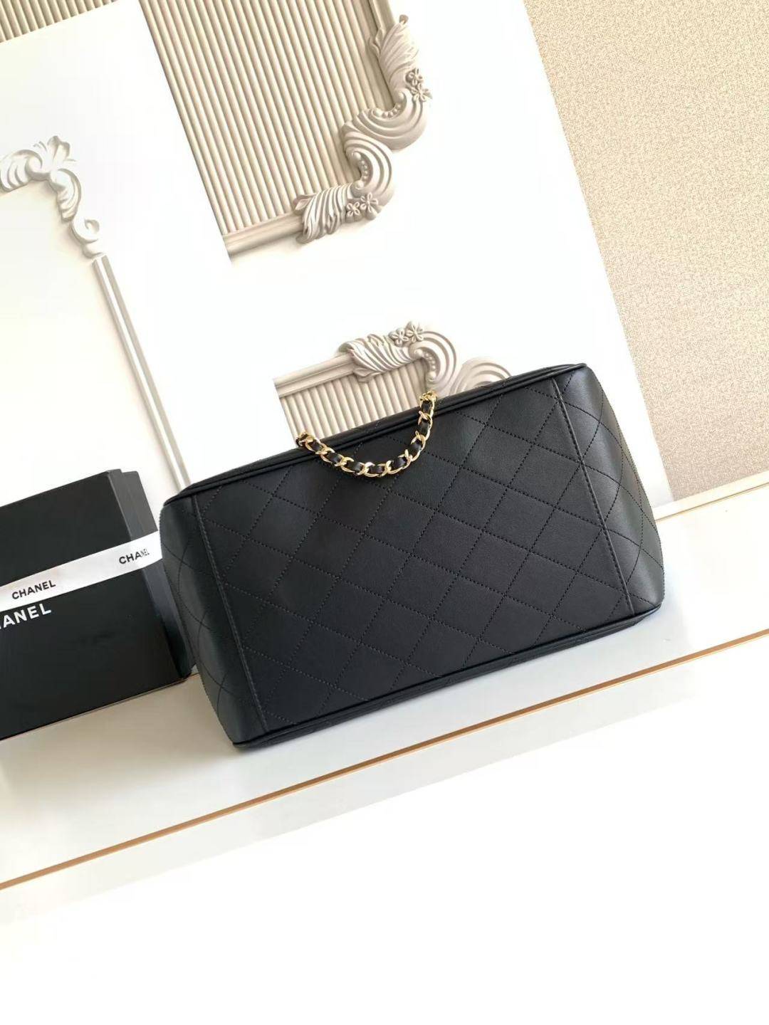 シャネル CHANEL マトラッセ チェーンショルダーバッグ キャビアスキン ゴールド金具 レディース ブラック レッド - 画像 6