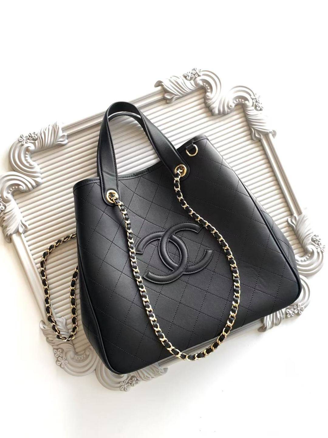 シャネル CHANEL マトラッセ チェーンショルダーバッグ キャビアスキン ゴールド金具 レディース ブラック レッド - 画像 7