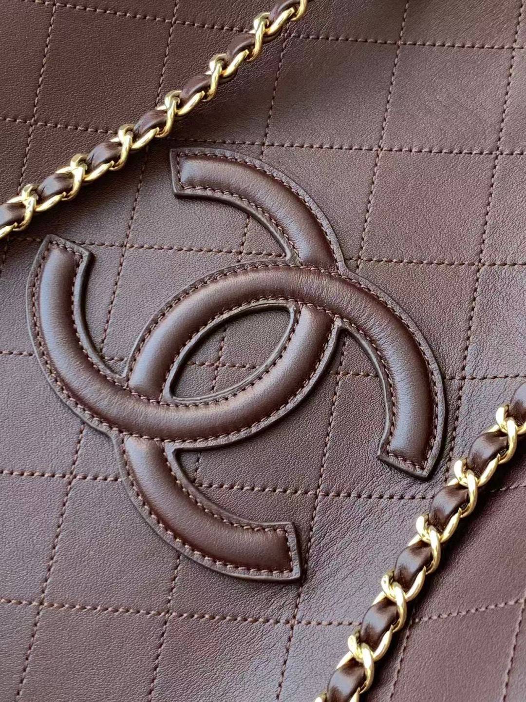 シャネル CHANEL マトラッセ チェーンショルダーバッグ キャビアスキン ゴールド金具 レディース ブラック レッド - 画像 14