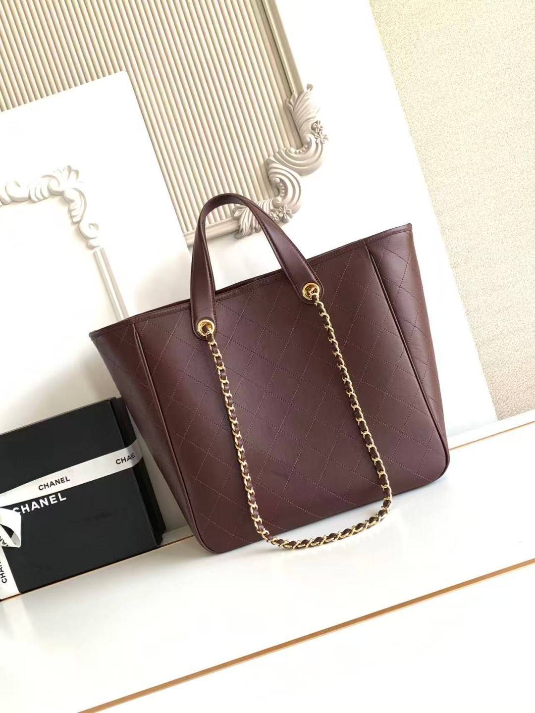 シャネル CHANEL マトラッセ チェーンショルダーバッグ キャビアスキン ゴールド金具 レディース ブラック レッド - 画像 19