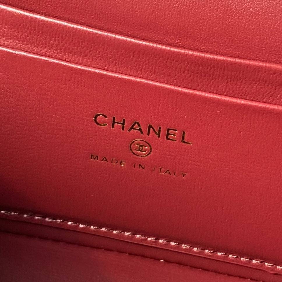 シャネル CHANEL キャビアスキン マトラッセ バニティバッグ ゴールド金具 レザー編み込みチェーン ショルダーバッ - 画像 2