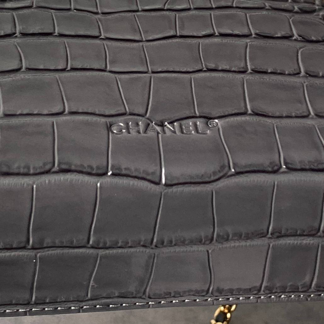 シャネル CHANEL キャビアスキン マトラッセ バニティバッグ ゴールド金具 レザー編み込みチェーン ショルダーバッ - 画像 6