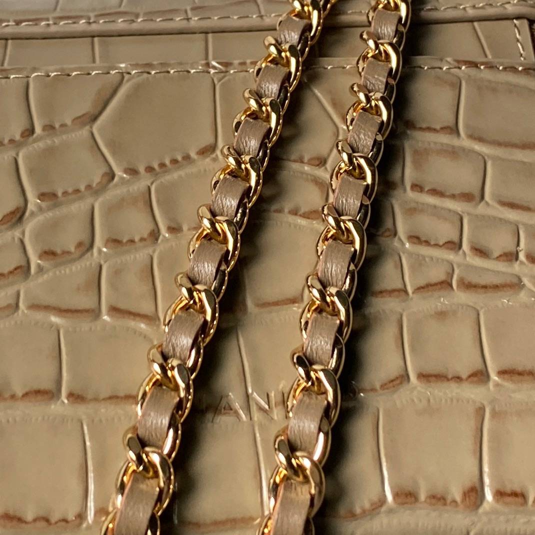 シャネル CHANEL キャビアスキン マトラッセ バニティバッグ ゴールド金具 レザー編み込みチェーン ショルダーバッ - 画像 14