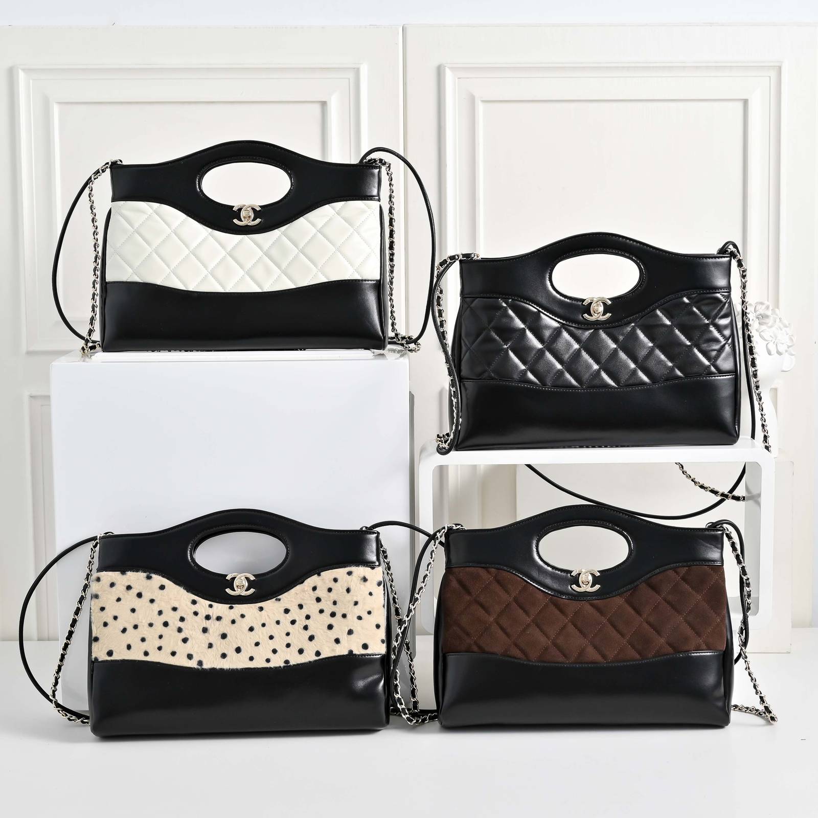 シャネル CHANEL マトラッセ マルチカラー ラムスキン チェーンショルダーバッグ ゴールド金具 レディース
