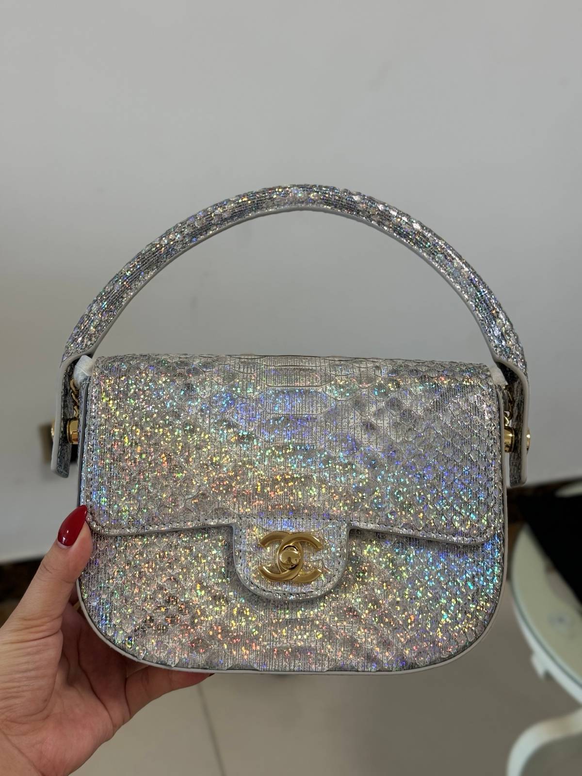 シャネル 2626 マトラッセ ピンク ブラック ゴールド金具 チェーンショルダーバッグ 2WAY レディース - 画像 9