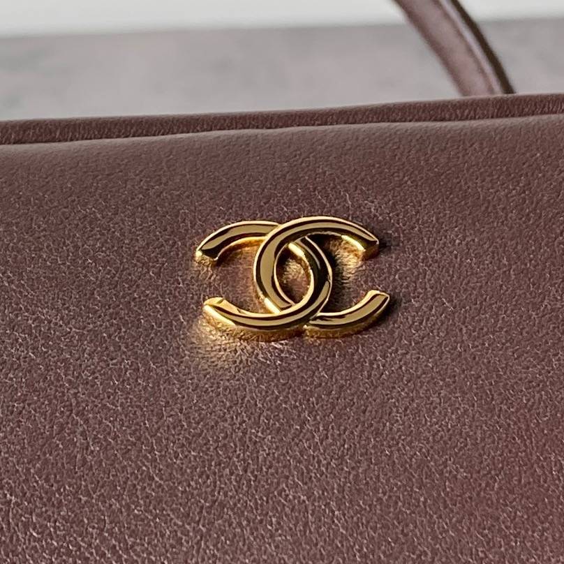 シャネル CHANEL AP5628 ミニボストンバッグ キャビアスキン ブラック ゴールド金具 ターンロック 2WAY - 画像 8