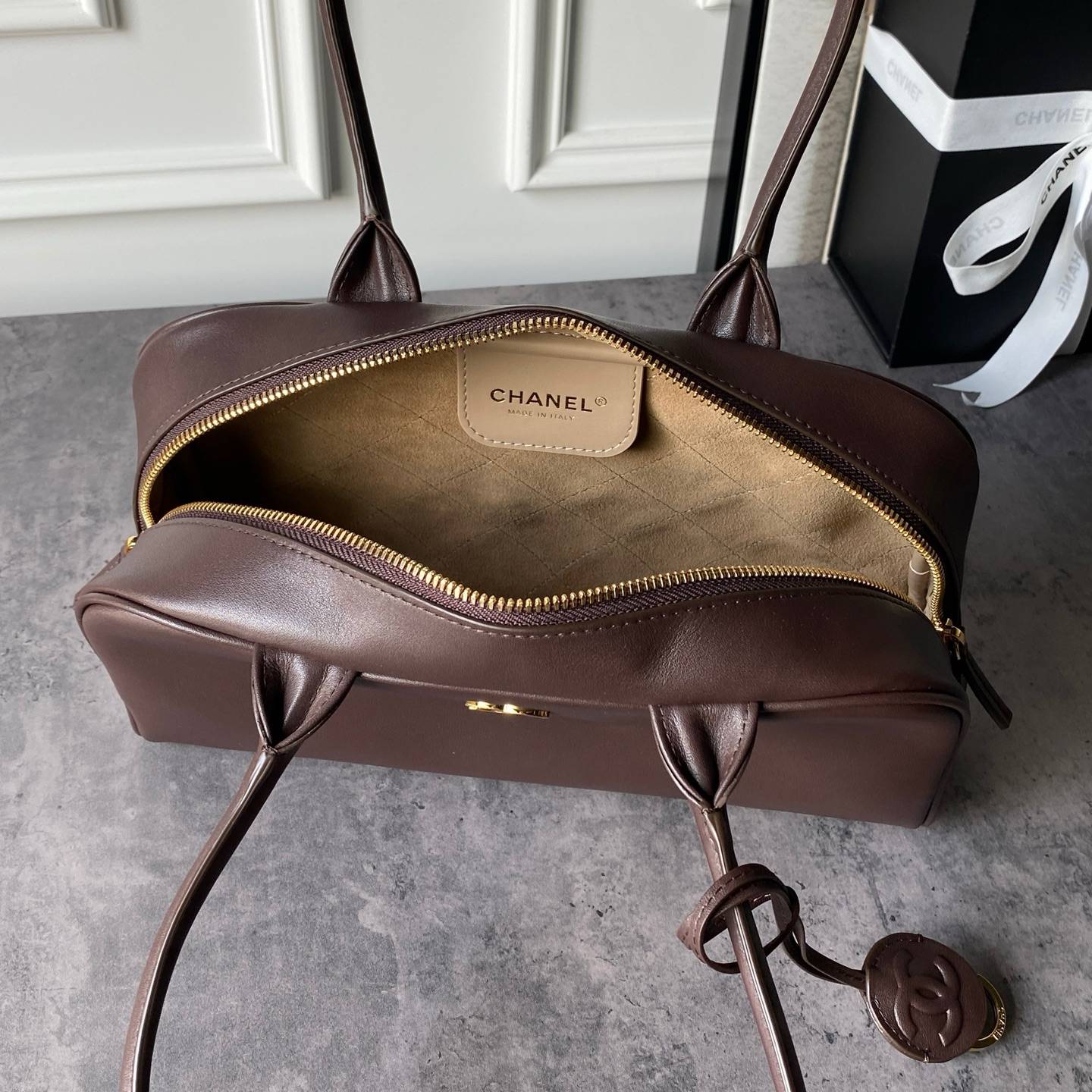 シャネル CHANEL AS6580 ボストンバッグ キャビアスキン ゴールド金具 2WAY レディース - 画像 4