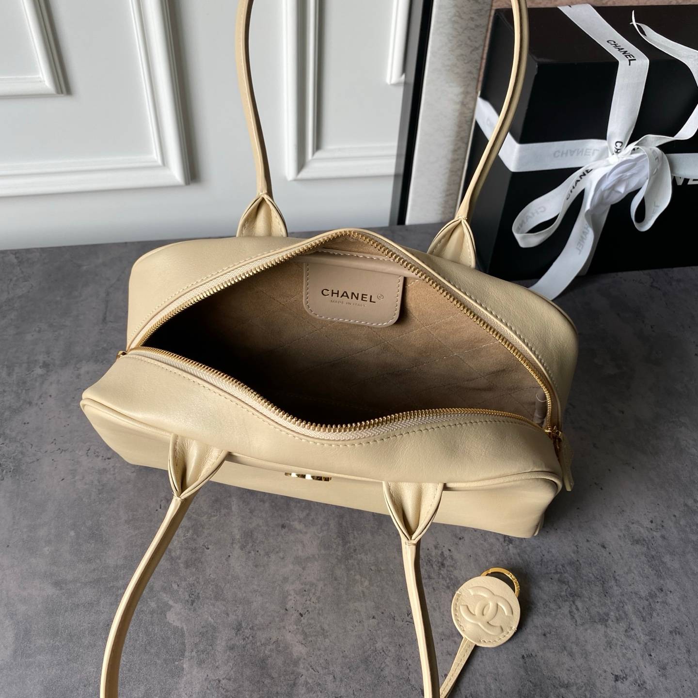 シャネル CHANEL AS6580 ボストンバッグ キャビアスキン ゴールド金具 2WAY レディース - 画像 13