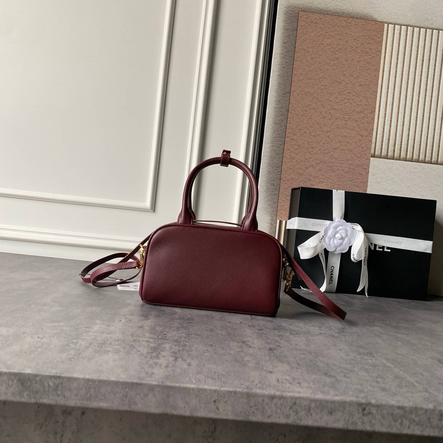 シャネル CHANEL マトラッセ ラムスキン チェーンショルダーバッグ ゴールド金具 ブラック ベージュ レディース - 画像 18