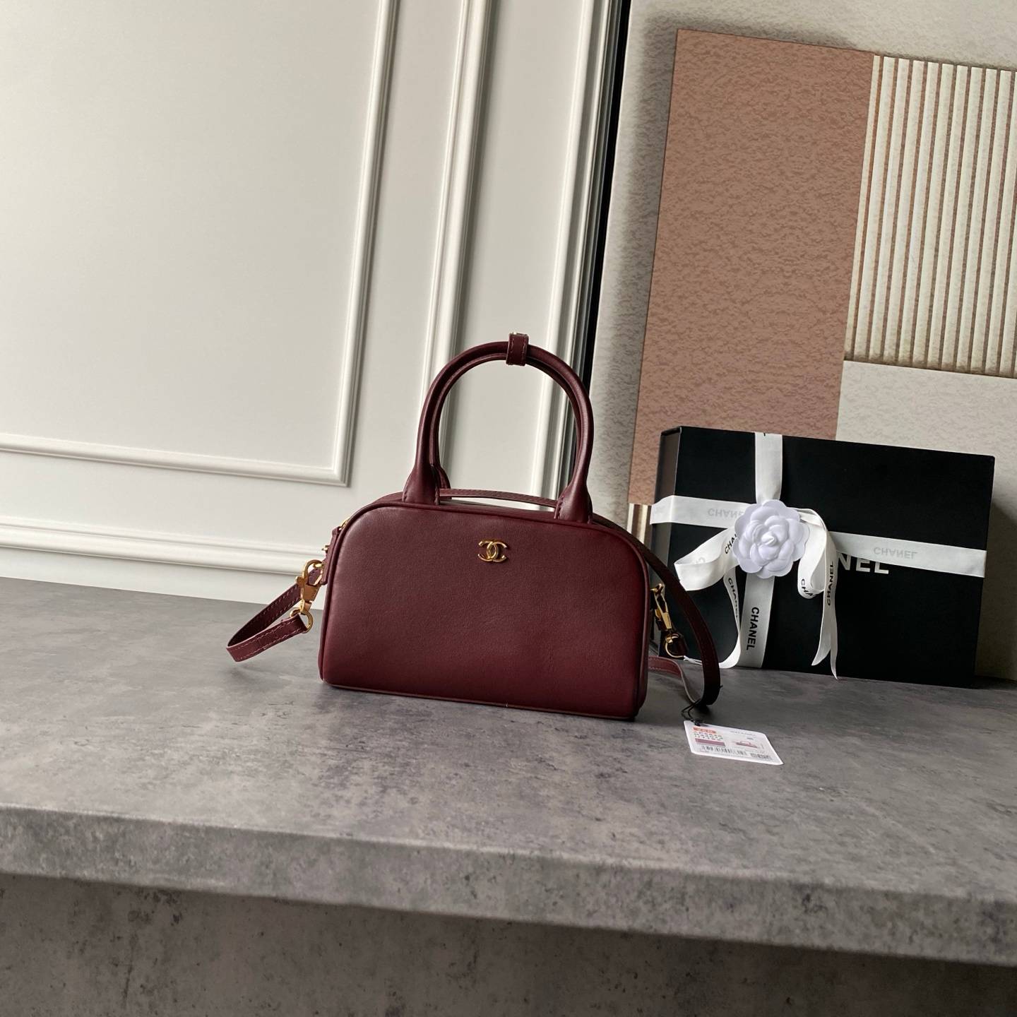 シャネル CHANEL マトラッセ ラムスキン チェーンショルダーバッグ ゴールド金具 ブラック ベージュ レディース - 画像 19