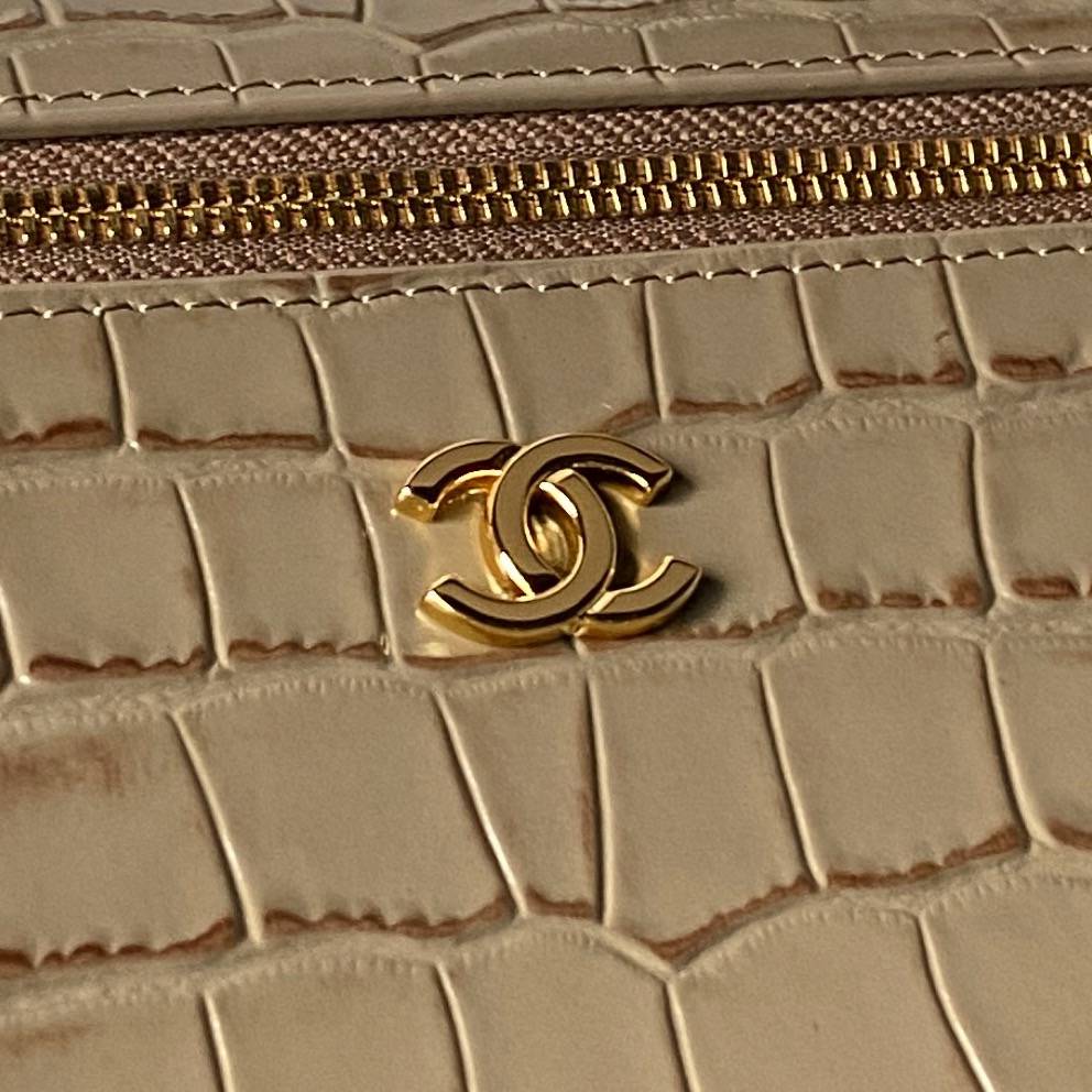 シャネル CHANEL マトラッセ チェーンショルダーバッグ キャビアスキン ヴァニティ バッグ ブラック ホワイト ベ - 画像 8