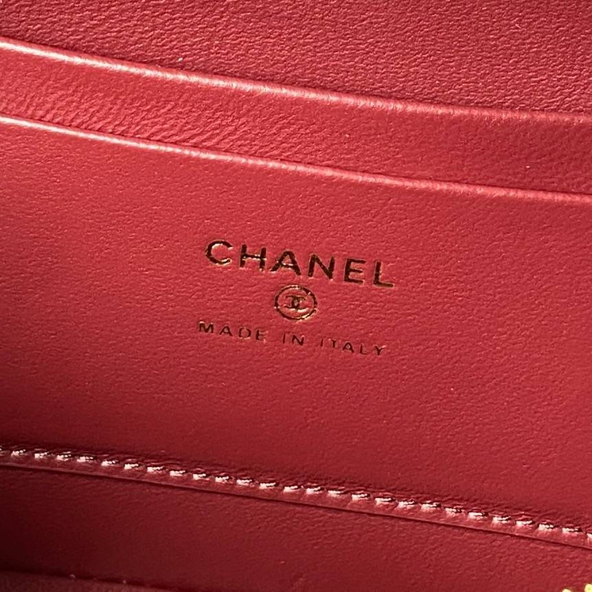 シャネル CHANEL マトラッセ チェーンショルダーバッグ キャビアスキン ヴァニティ バッグ ブラック ホワイト ベ - 画像 12
