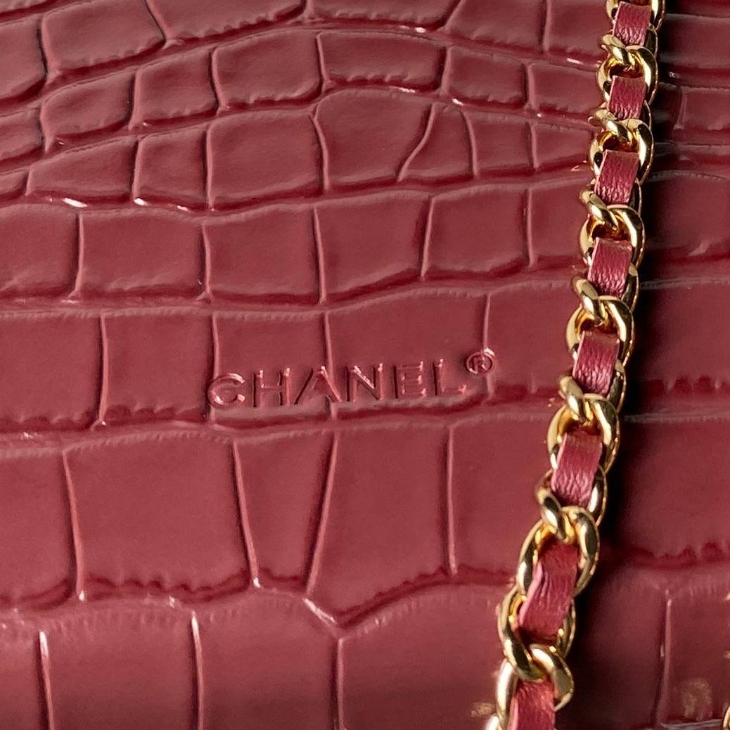 シャネル CHANEL マトラッセ チェーンショルダーバッグ キャビアスキン ヴァニティ バッグ ブラック ホワイト ベ - 画像 14
