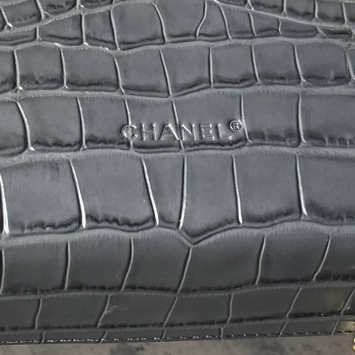 シャネル CHANEL マトラッセ チェーンショルダーバッグ キャビアスキン ヴァニティ バッグ ブラック ホワイト ベ - 画像 20
