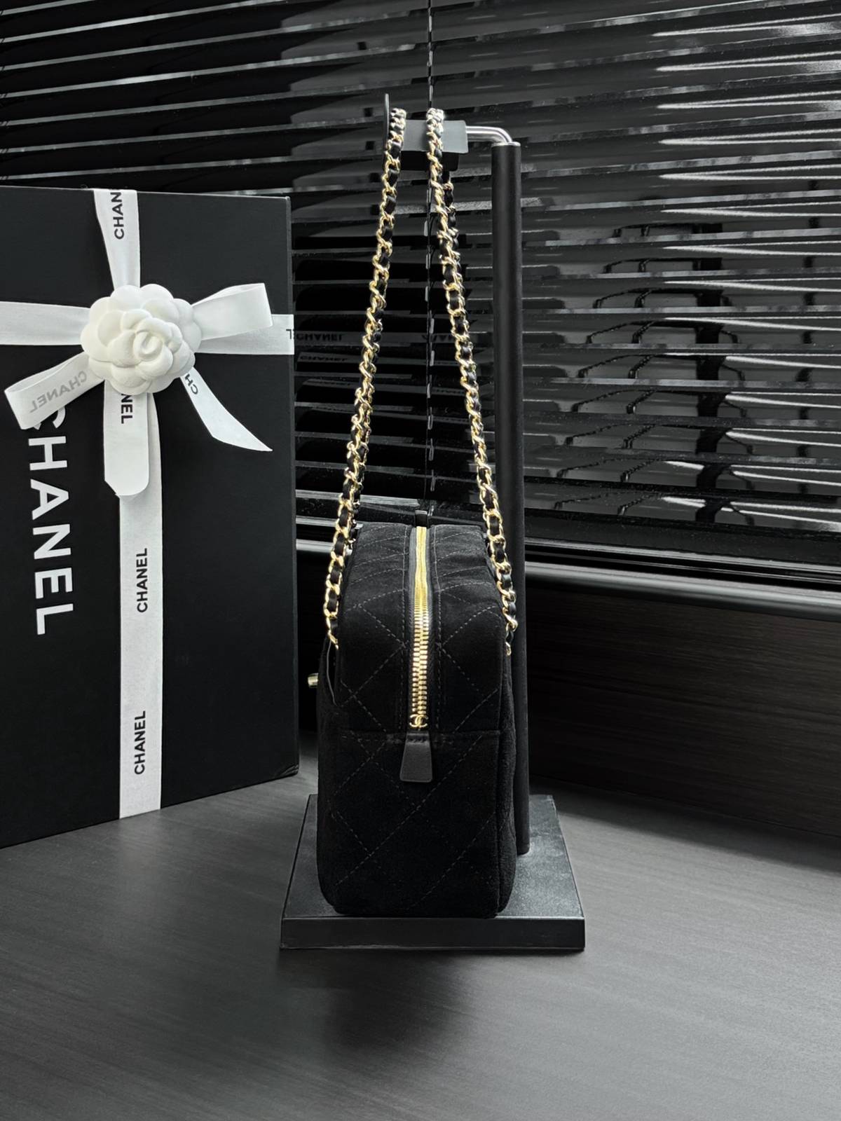 シャネル CHANEL マトラッセ ラムスキン チェーンショルダーバッグ ベージュ ゴールド金具 レディース - 画像 18