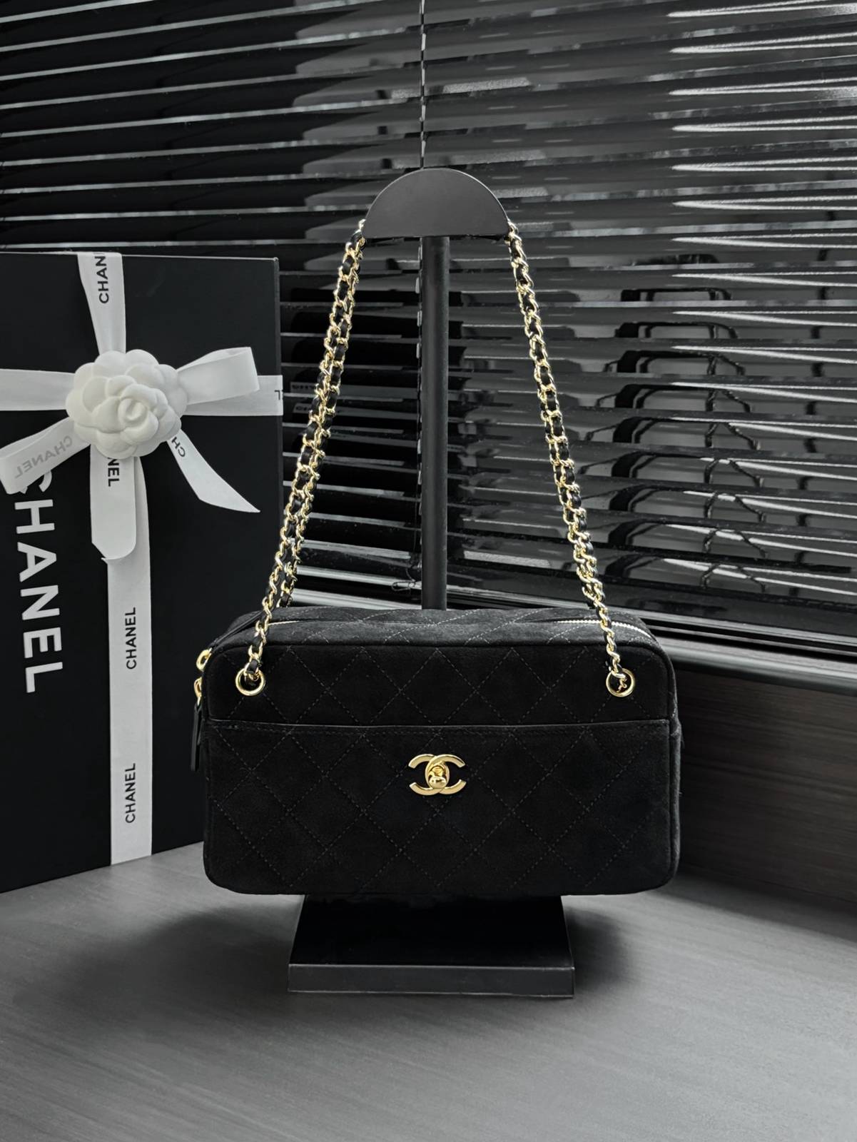 シャネル CHANEL マトラッセ ラムスキン チェーンショルダーバッグ ベージュ ゴールド金具 レディース - 画像 19