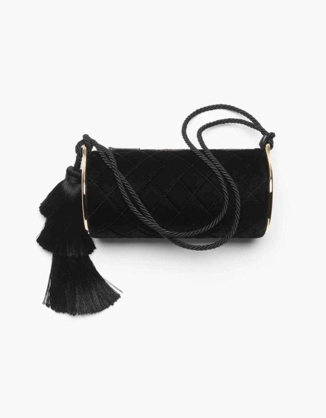 シャネル CHANEL ベロア タッセル付き チェーンショルダーバッグ ブラック ゴールド金具 レディース - 画像 16