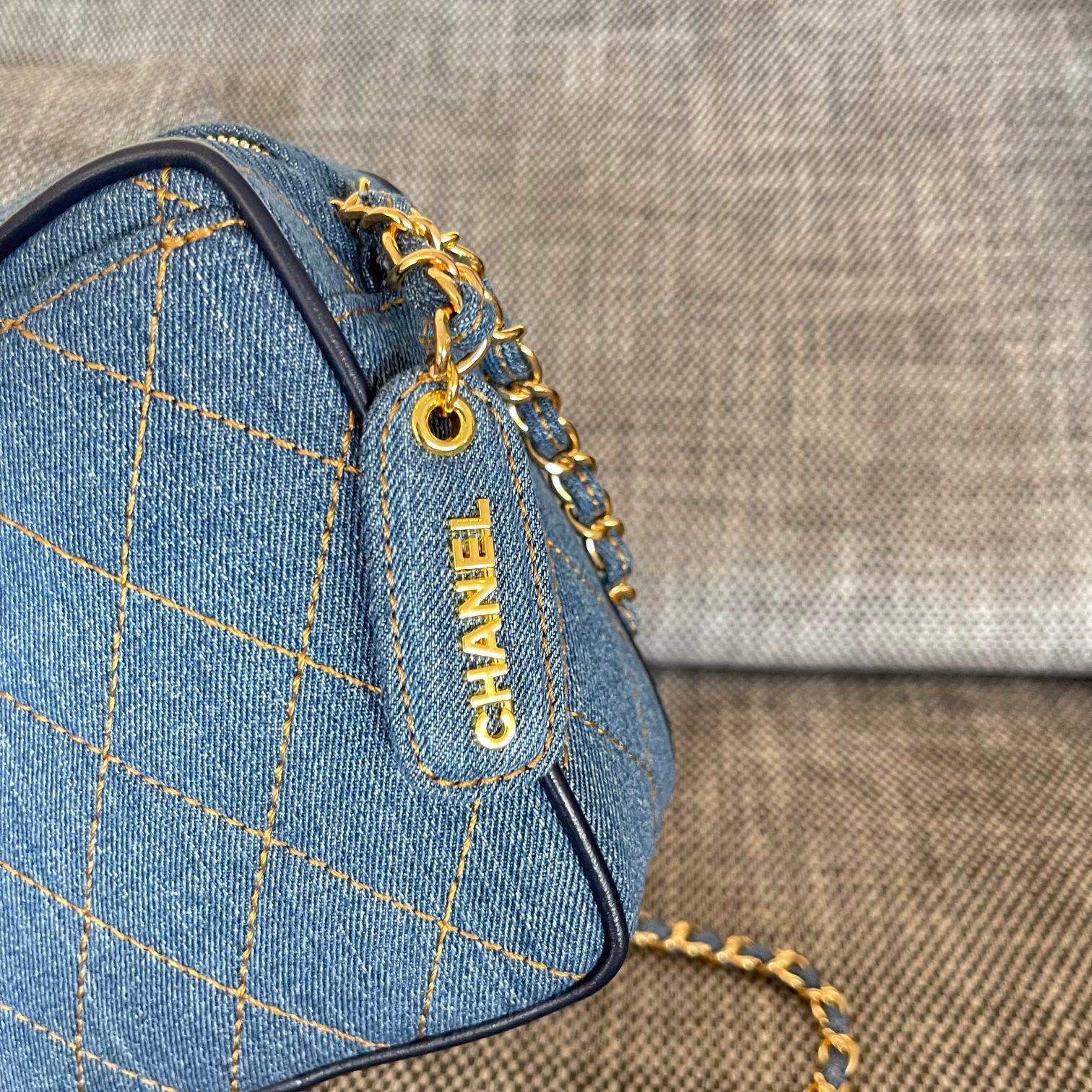 シャネル 175 デニム マトラッセ チェーンショルダーバッグ ブラック金具 レディース - 画像 5