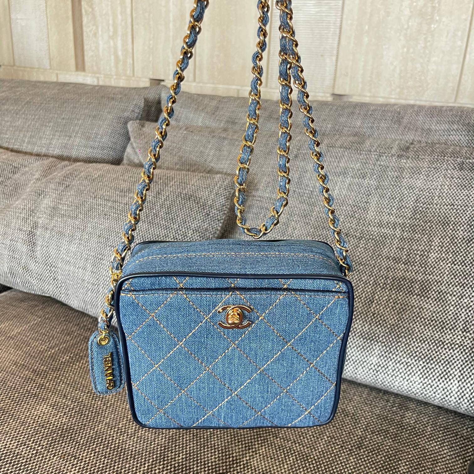 シャネル 175 デニム マトラッセ チェーンショルダーバッグ ブラック金具 レディース - 画像 8