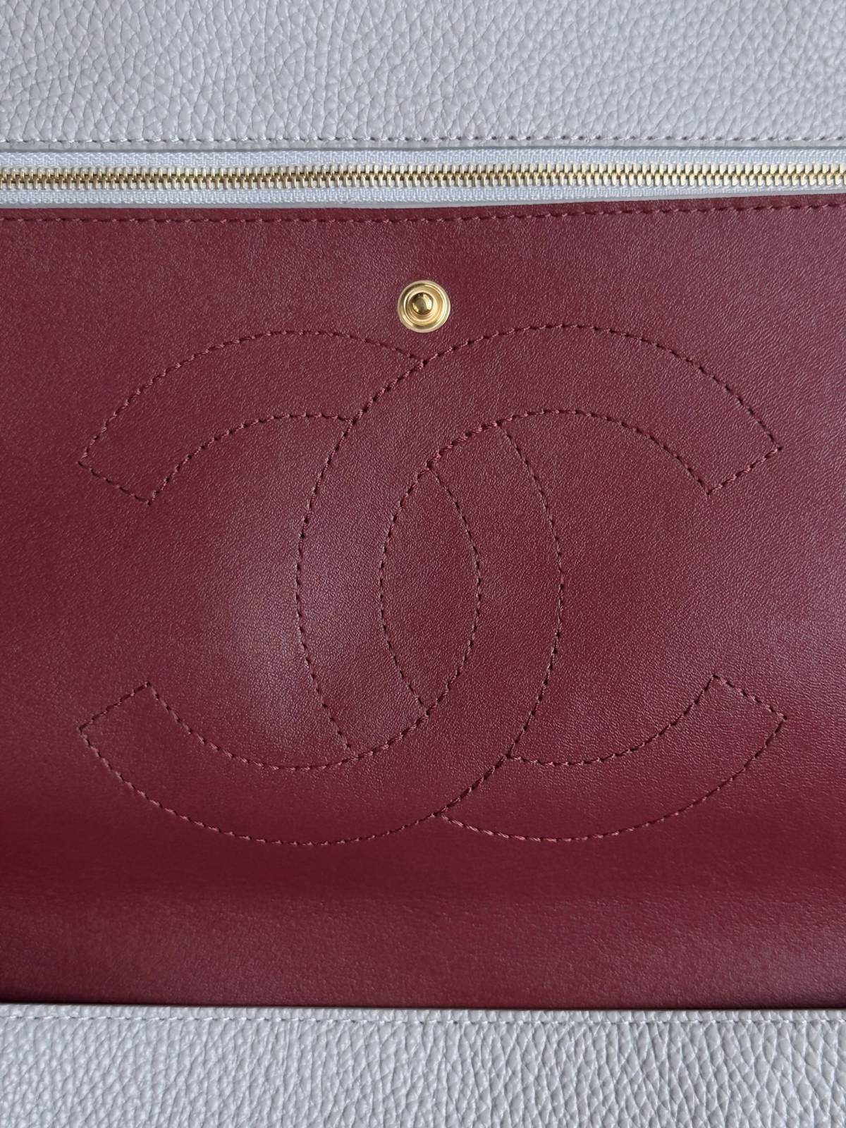シャネル CHANEL マトラッセ ラムスキン チェーンショルダーバッグ ゴールド金具 グレー レディース - 画像 4