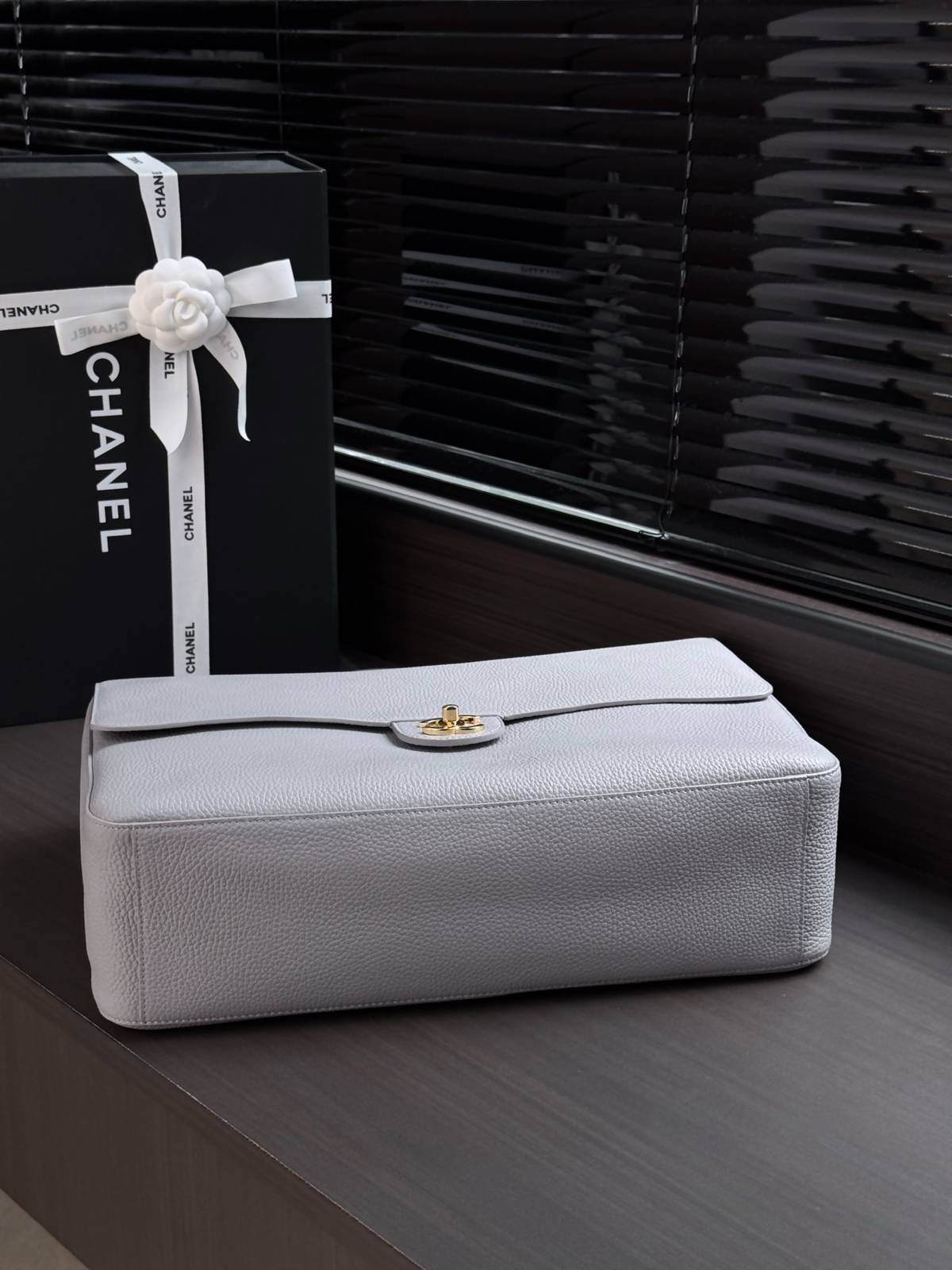 シャネル CHANEL マトラッセ ラムスキン チェーンショルダーバッグ ゴールド金具 グレー レディース - 画像 8
