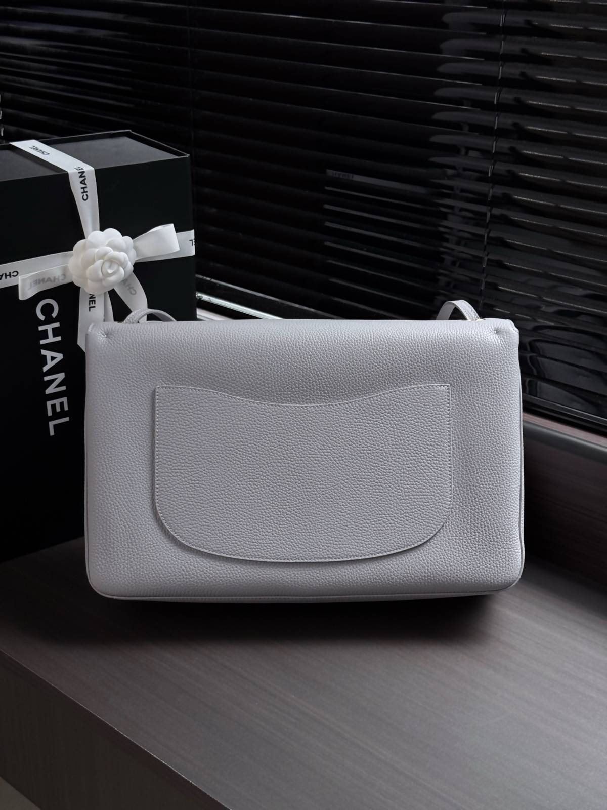 シャネル CHANEL マトラッセ ラムスキン チェーンショルダーバッグ ゴールド金具 グレー レディース - 画像 10
