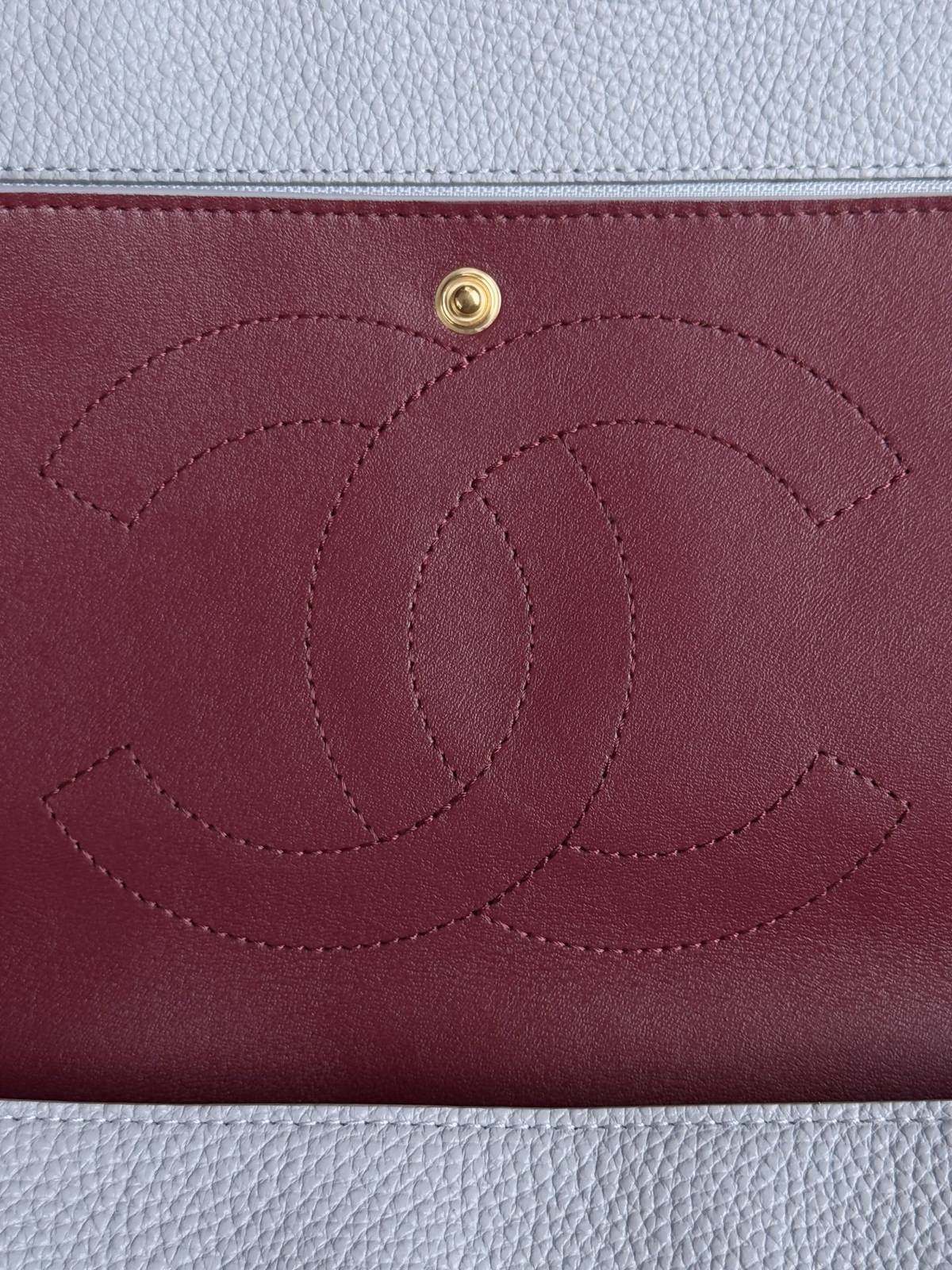 シャネル CHANEL マトラッセ ラムスキン チェーンショルダーバッグ ゴールド金具 グレー レディース - 画像 14
