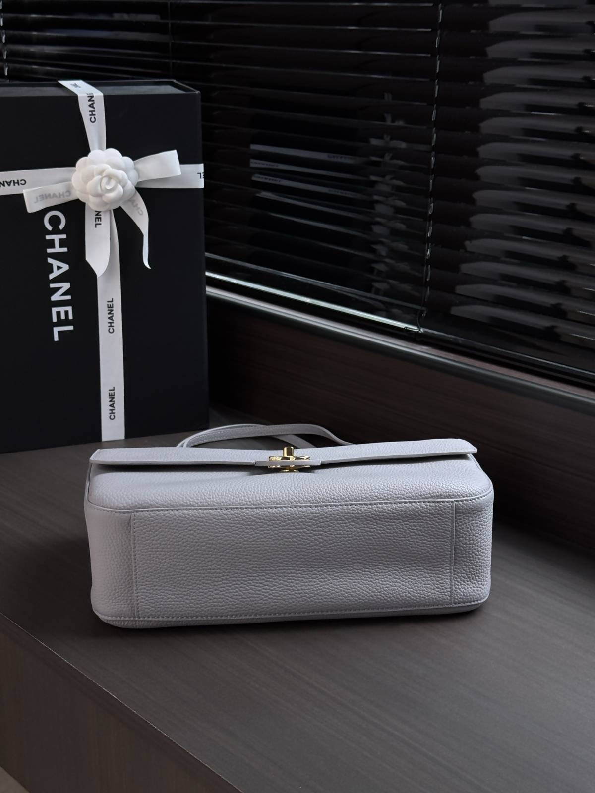 シャネル CHANEL マトラッセ ラムスキン チェーンショルダーバッグ ゴールド金具 グレー レディース - 画像 18