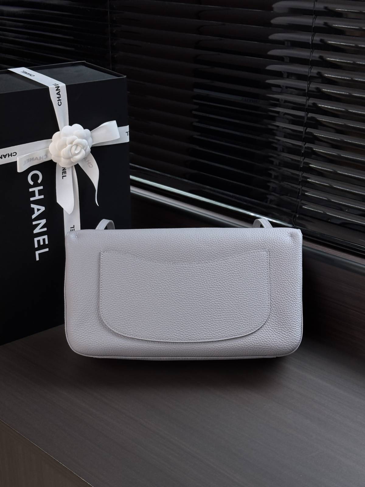 シャネル CHANEL マトラッセ ラムスキン チェーンショルダーバッグ ゴールド金具 グレー レディース - 画像 20