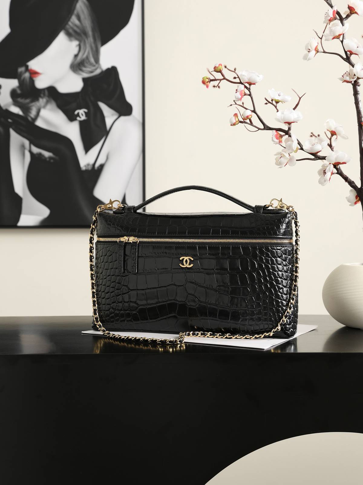 シャネル 6473 マトラッセ マットキャビアスキン チェーンショルダーバッグ ボルドー ゴールド金具 レディース - 画像 19