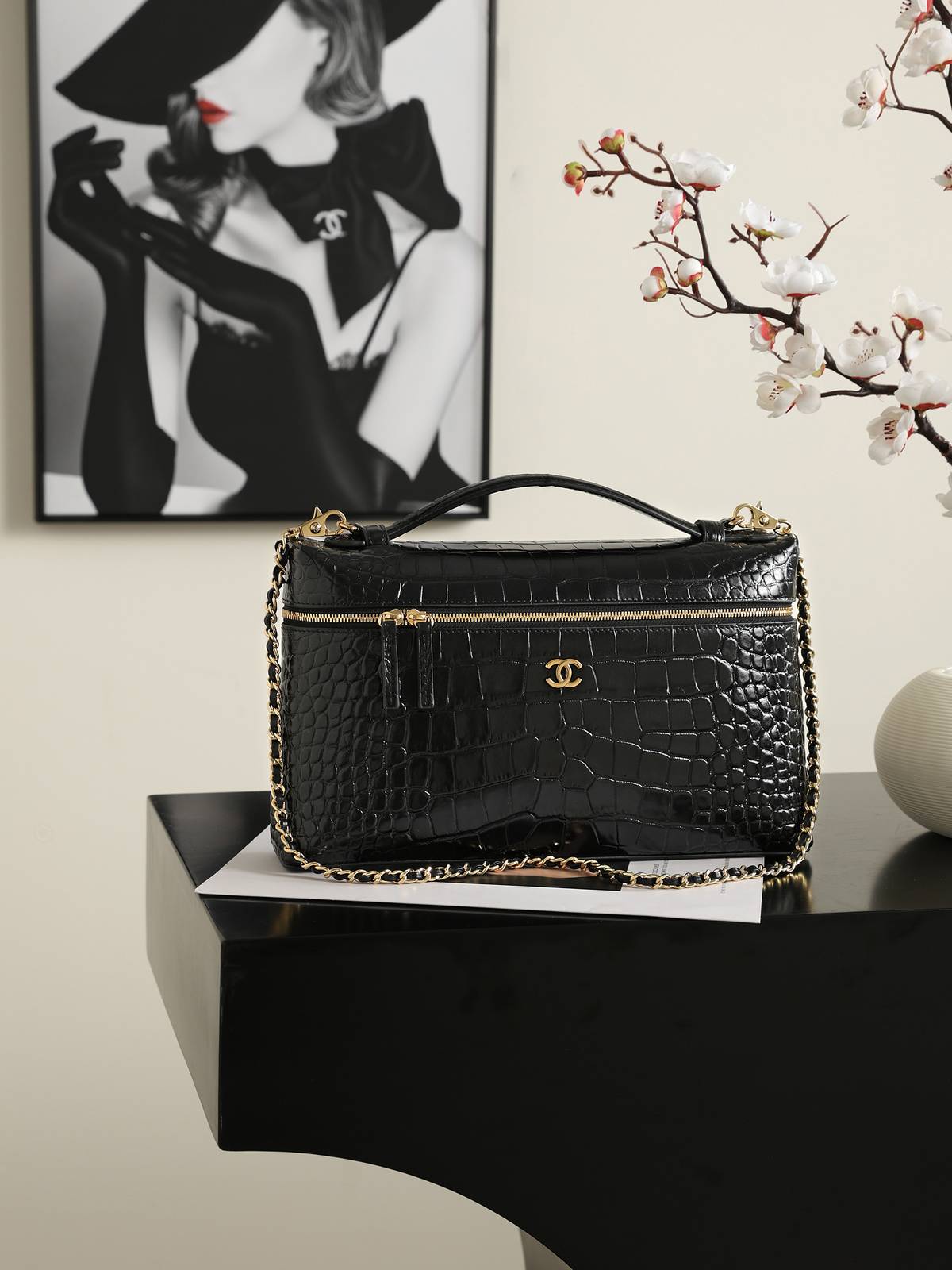 シャネル 6473 マトラッセ マットキャビアスキン チェーンショルダーバッグ ボルドー ゴールド金具 レディース - 画像 20