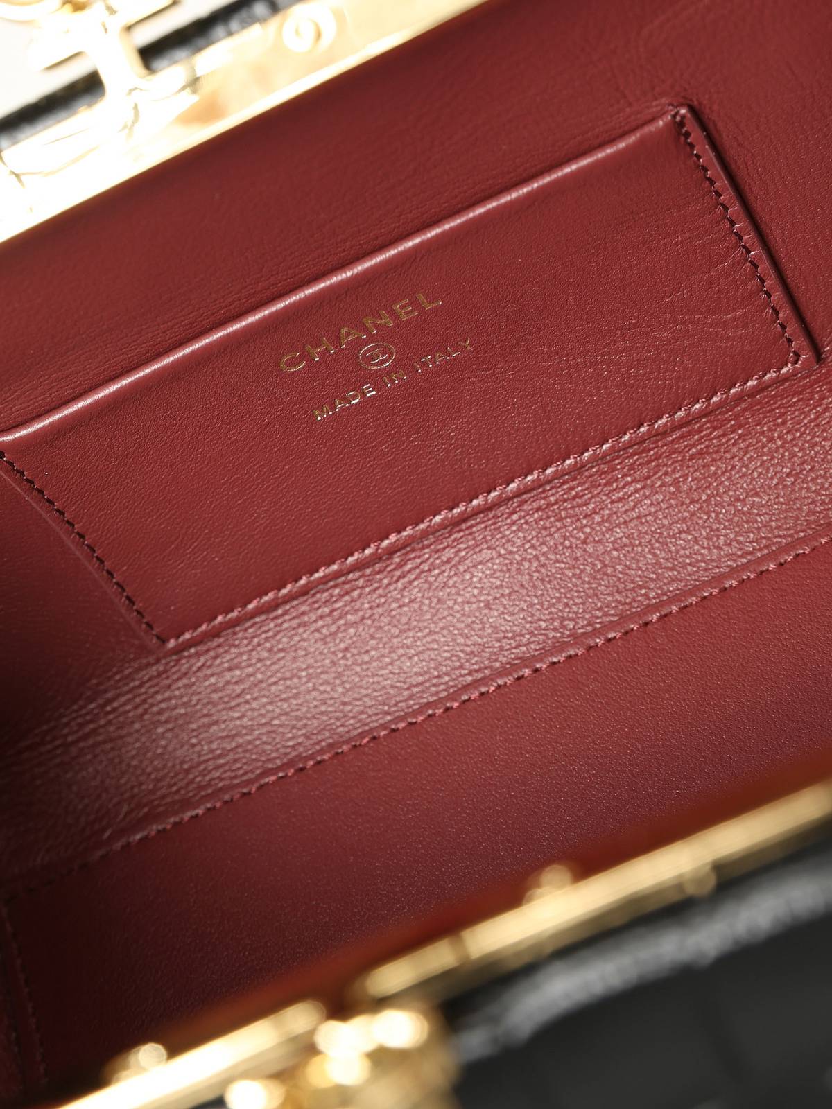 シャネル 5360 マトラッセ キャビアスキン チェーンショルダーバッグ ゴールド金具 ブラック レディース - 画像 12
