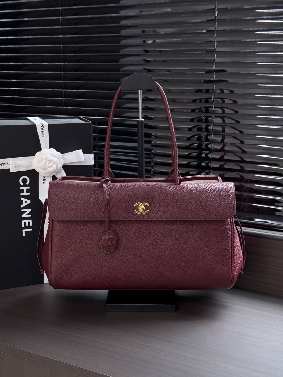 シャネル CHANEL マトラッセ レザー編み込みチェーン フラップバッグ ブラック ゴールド金具 - 画像 11