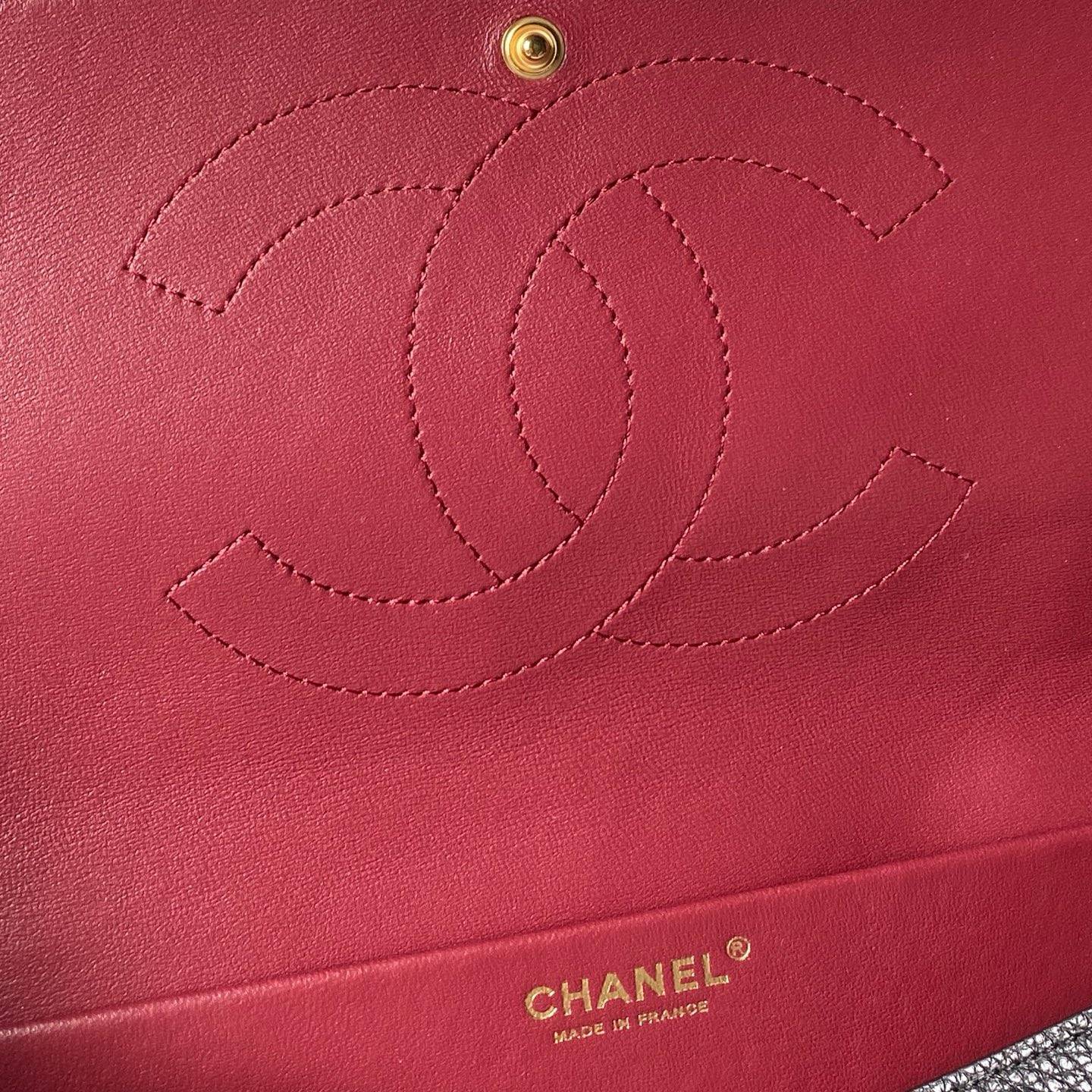 シャネル CHANEL マトラッセ チェーンショルダーバッグ キャビアスキン ゴールド金具 レディース ブラック ベージ - 画像 3