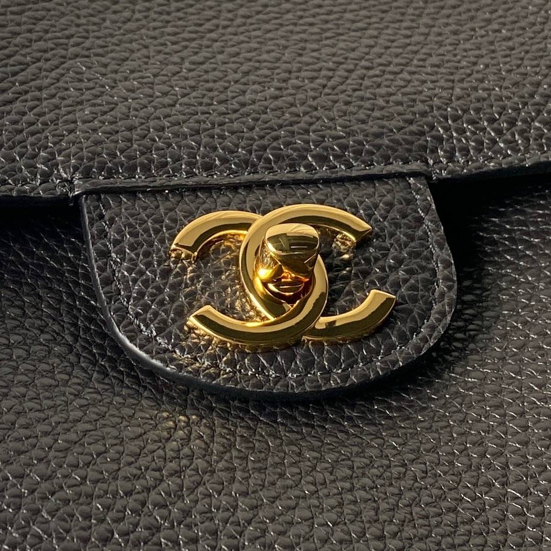 シャネル CHANEL マトラッセ チェーンショルダーバッグ キャビアスキン ゴールド金具 レディース ブラック ベージ - 画像 7