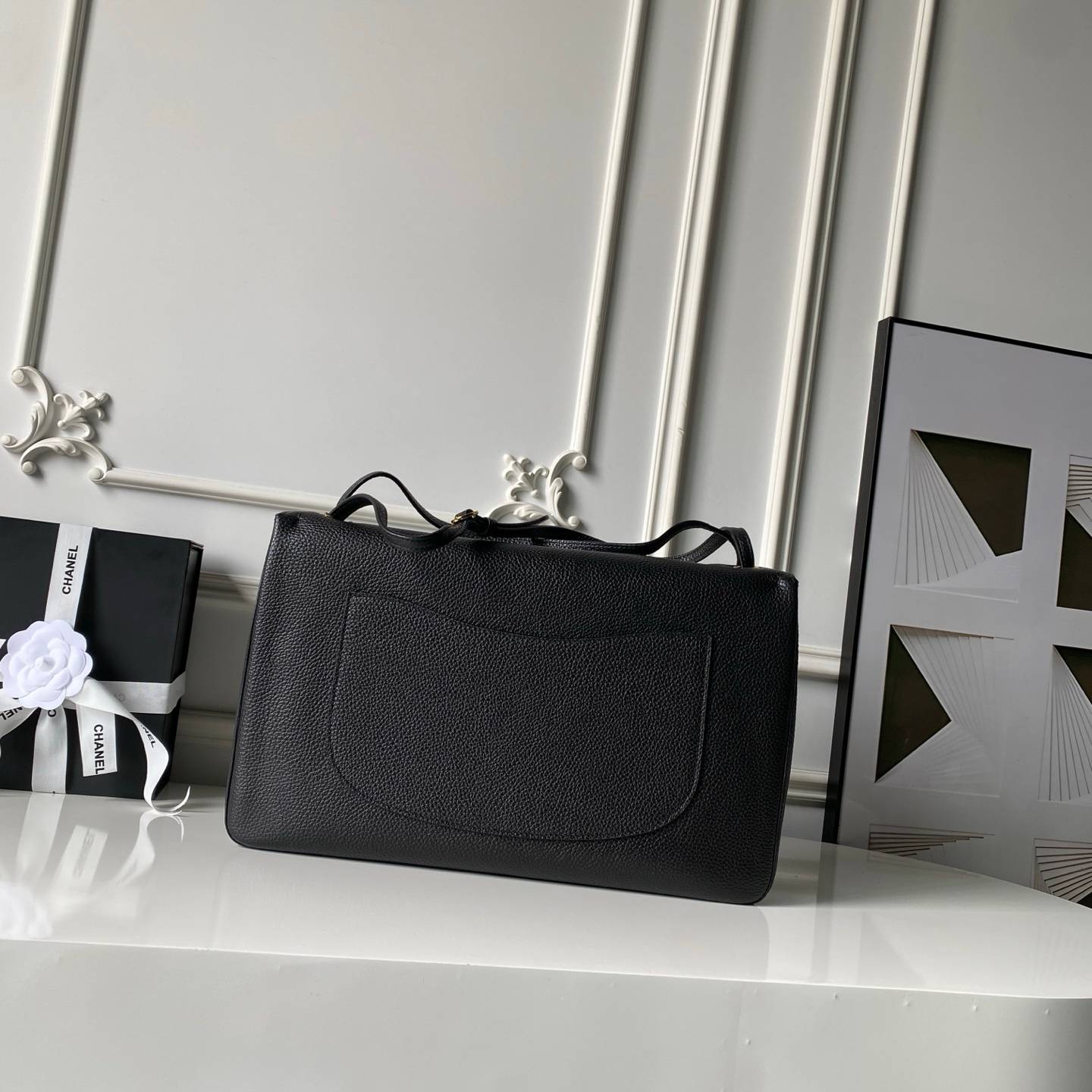 シャネル CHANEL マトラッセ チェーンショルダーバッグ キャビアスキン ゴールド金具 レディース ブラック ベージ - 画像 9