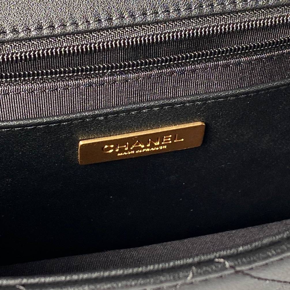 シャネル CHANEL マトラッセ ブラック キャビアスキン チェーンショルダーバッグ ゴールド金具 レディース - 画像 2