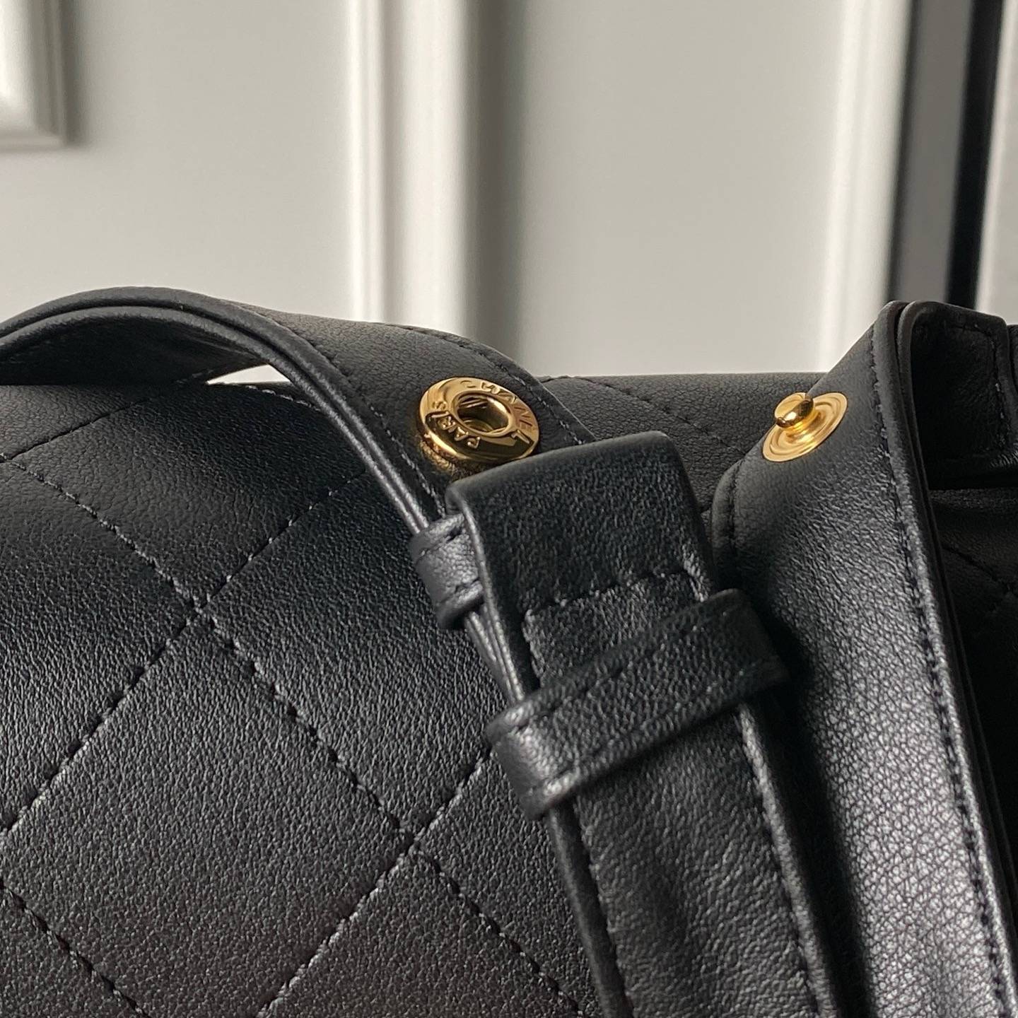 シャネル CHANEL マトラッセ ブラック キャビアスキン チェーンショルダーバッグ ゴールド金具 レディース - 画像 4