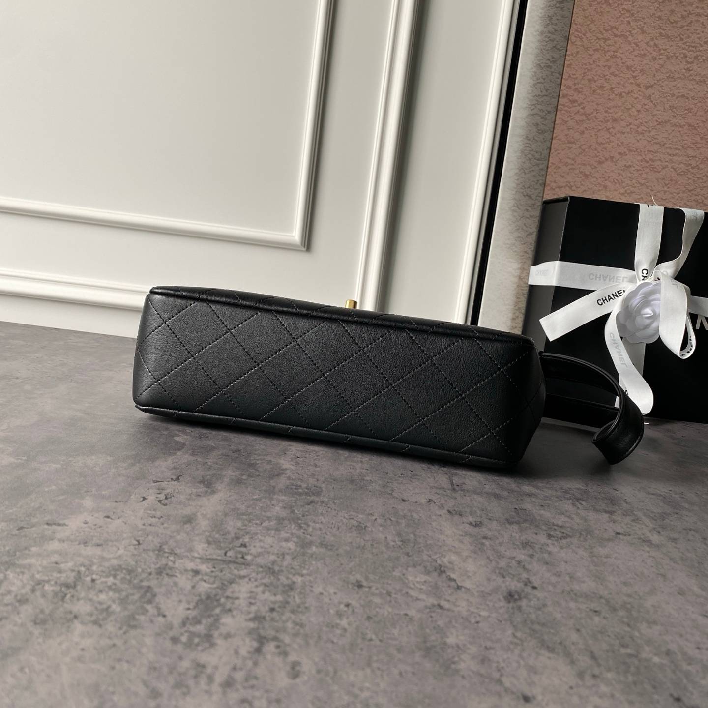 シャネル CHANEL マトラッセ ブラック キャビアスキン チェーンショルダーバッグ ゴールド金具 レディース - 画像 5