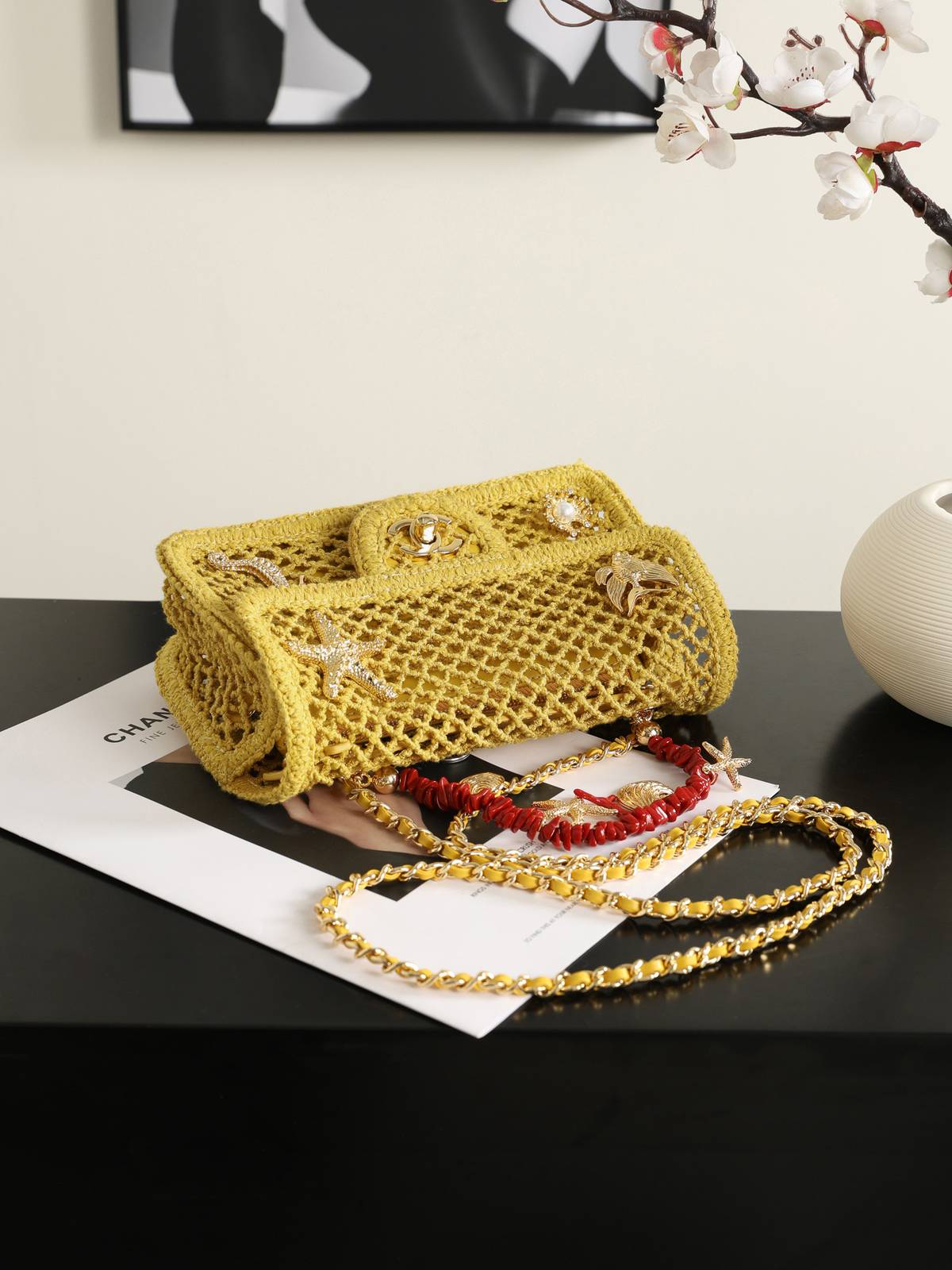 シャネル CHANEL マトラッセ チェーンショルダーバッグ キャビアスキン ゴールド金具 レディース ネイビー - 画像 18